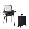 JYXYXSCP Portable Hand-held Makeup Case with Light, Telescopic Tripod, 360 Universal Wheels Aluminum Cosmetic Case (A 24INCH) view 1