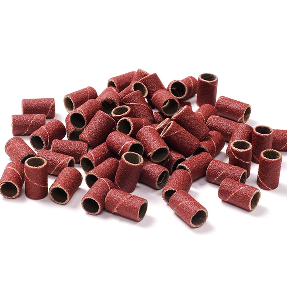 100Pcs 80/120/150/180/240Grit Sanding Bands For Drill Fine Grit Sanding Bands Drill Sanding Bit