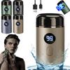 Mini Portable Electric Shaver, Mini Electric Shaver, MiniPortable RechargeableShaver with Digital Display, Shavers - Mini Portable ElectricShaver for Men, Waterproof (Gold) view 1
