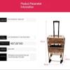 JYXYXSCP Acrylic Trolley Makeup Box Professional Double-Layer Nail and Hair Storage Tool Box with Wheels view 3