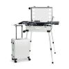 JYXYXSCP Professional Cosmetic Case with 8LED Lights, Telescopic Stand, Universal Wheel Cosmetic Case, TSA Code Lock Traveling Cart (Silver 22INCH) view 1