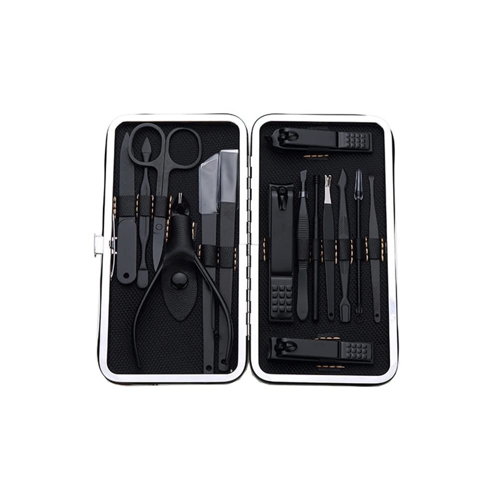 BE-TOOL 15 PCS Stainless Steel Manicure & Pedicure Set with Portable Storage Box, Nail Clipper Kit for Hand, Foot, and Facial Care - Ideal Gift for Men and Women