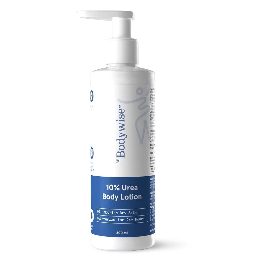 Be. Bo-dywise 10% Urea Body Lotion 200ml | 48 Hour Dry Skin Relief | For Very Dry & Flaky Skin | With Ceramides, Kokum & Mango Seed Butter | Non-Greasy & Lightweight Formula