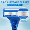 Lanties 16 Pcs Disposable Razors for Men Bulk 5-blade Disposable Razors Men's Razor Comfort Head Long-blade Sensitive Skin Razor for Hotel Travel Spa Gift view 2