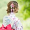 Umibow 4 Pcs Japanese Style Flower Hair Clips Headwear Traditional Kimono Tassel Barrette Clips Tsumami Kanzashi Hanfu Cosplay Hairpin for Women Photo Props view 3