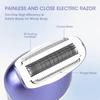 Electric Shavers for Women, 7 in 1 Hair Removal Kit with Epilator Bikini Trimmer Face Razor Body Brush Face Massager Foot Callus Remover, IPX7 Waterproof Lady Razors Set for Legs Armpit Bikini Pubic view 3