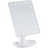 ONwngXW Hand Mirror, Mirror Multifunctional Touch Screen LED Makeup Mirror, Desk Rotation Vanity Mirror, Large Size & Strong Construction Cosmetic Mirror Beautiful(White) view 1
