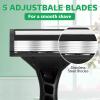 Lanties 30 Pcs 5-blade Disposable Razors for Men Sensitive Skin Razor Men's Disposable Razors Disposable Head Razor for a Smooth, Comfortable Shave view 2