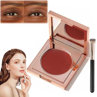 Colored Clay CC Undereye Corrector, CC with Brush Under Eye Concealer, Colored Clay CC Undereye Corrector, for Concealing Dark Circles (#4 Red)