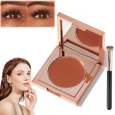 Colored Clay CC Undereye Corrector, CC with Brush Under Eye Concealer, Colored Clay CC Undereye Corrector, for Concealing Dark Circles (#3 Orange)