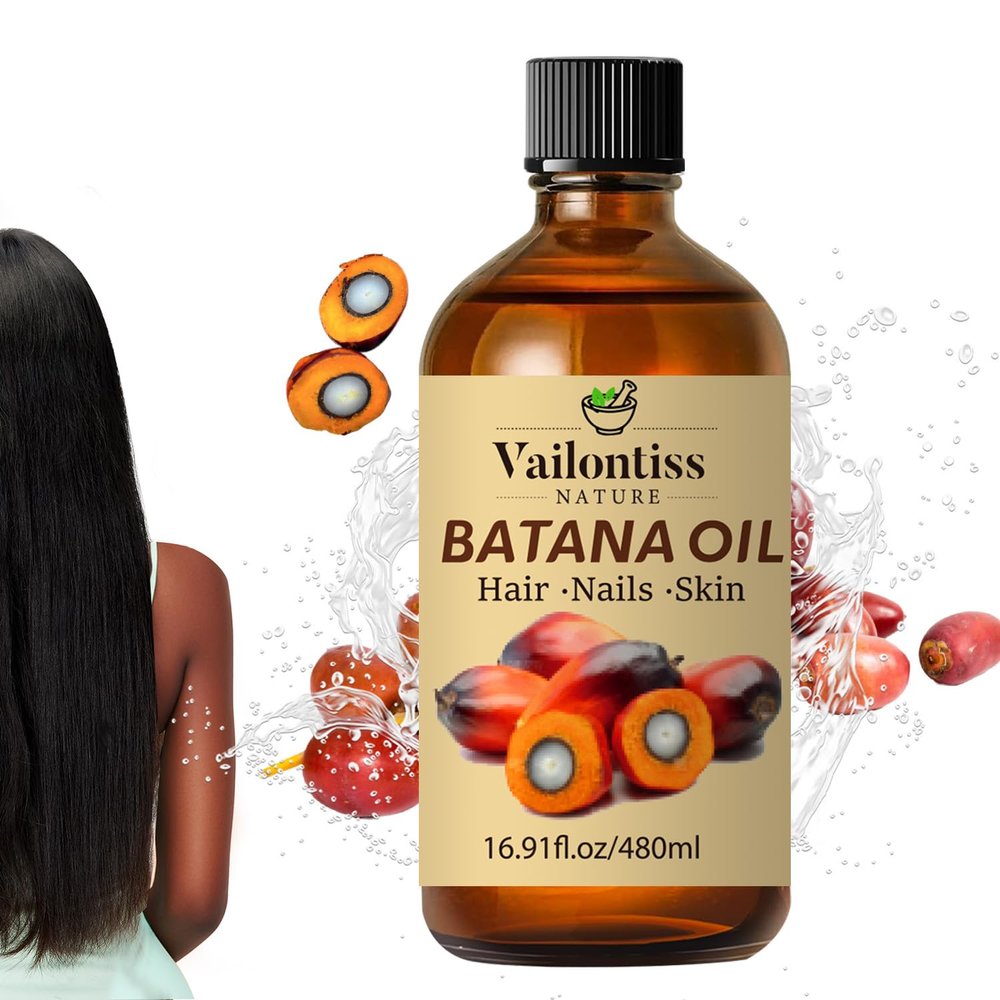 Batana Oil, Scalp & Hair Strengthening Oil, Batana Oil for Hair Growth, Dandruff Removal and Hair Strengthening for All Hair Types(Batana Oil, 16 Fl Oz)