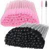200 Pcs Disposable Mascara Wands,Lash Spoolies Crystal Eyebrow Spoolies Brush Eyelash Applicator Tool Spoolies for Eyebrow,Used for Eyelash Extension Eyebrows Cosmetics(Black and Pink) view 1