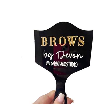 XFYSDIY Personalised Lash Tech Photo Prop Social Media Content Photography Eyelash Logo Handmade Acrylic Personalised Small Business Customised Unique Trending(Black)