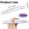 15Pcs Professional Nail Files, 100/180 Grit Double-Sided Buffer, Reusable Emery Boards for Natural/Acrylic Nails, Salon & Home Use (Grey) view 3