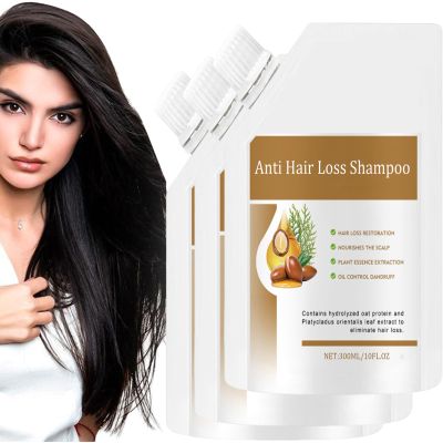 300ml Anti Hair Loss Shampoo,Anti-Hair Fall Promote Hair Growth,Rich in Various Plant Extracts,Volumizing and Moisturizing For All Types (3pc)