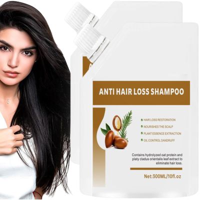 300ml Anti Hair Loss Shampoo,Anti-Hair Fall Promote Hair Growth,Rich in Various Plant Extracts,Volumizing and Moisturizing For All Types (2pc)