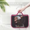 QMNALP Makeup Bag Travel Hanging Toiletry Bag for Women Mens Toiletry Bags for Women Personalized Waterproof Portable USA Patriotic Eagle Printed Cosmetic Bag view 3