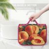 QMNALP Makeup Bag Travel Hanging Toiletry Bag for Women Mens Toiletry Bags for Women Personalized Waterproof Portable Sliced Peaches Printed Cosmetic Bag view 3