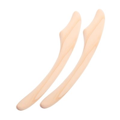 FOYTOKI 2pcs Japanese Wooden Gua Sha Sculpting Tool for Massage Acupoint Relaxation Portable Design for Women