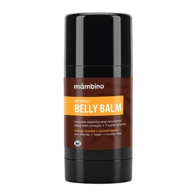 Mambino Organics Oh Baby! Belly Balm for Pregnant Women, Organic Shea Butter, Tamanu Oil and Calendula, Helps Reduce Stretch Marks in Pregnancy, Vegan, Maternity Skin Care, 2.5 fl oz