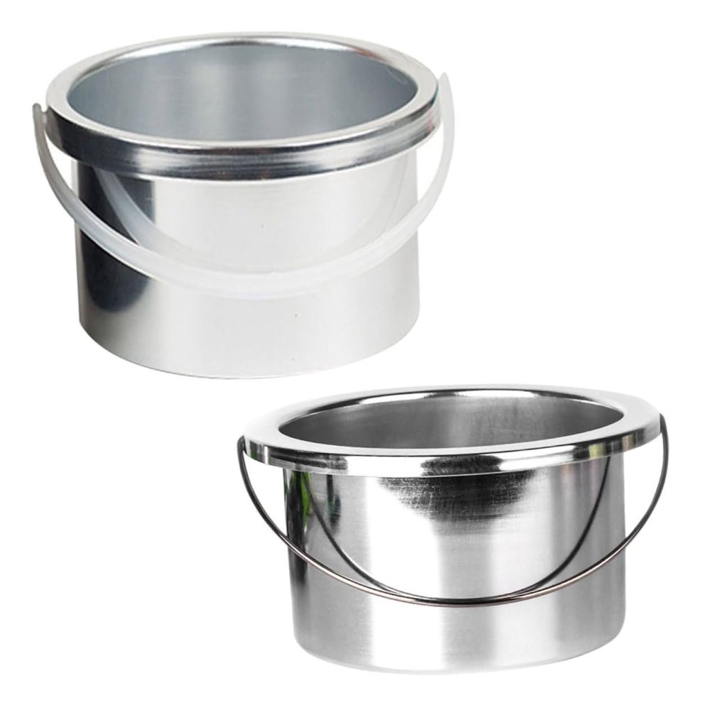 Healeved 2pcs Wax Warmer Inner Pan Replacement Pots Melt Bowl for Hair Removal Waxing Machine Easy to Clean and Maintain Compatible Various Wax Heaters