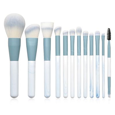 12 Wooden Handle Makeup Brush Set, Hair Brush, Powder Powder, Makeup Brush