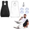 Beard Bib Beard Apron, 2PCS Men Beard Hair Catcher, Shaving & Trimming Non-Stick Beard Cape Grooming Cloth with Nose Hair Trimmer for Father's Day Men Him Boyfriend view 1