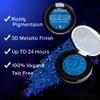 Afflano Sparkly Blue Eyeshadow Single - Long-Lasting Creamy Metallic Blue Eyeshadow, Rich Pigment, One Swipe Coverage, 12H Wear No Fallout, for Women Day, Night Cosplay blue Glitter Eyes Makeup, Vegan view 4