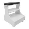 BGYUHWQ Pedicure Foot Rest, Manicure Pedicure Chair with Wheels, Foot Massage Station for Home Bathroom (Black) view 1
