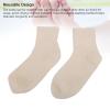 4 Pack Gel Athletic Socks, Moisturizing Gel Wrap Mid Calf Solid Color Elastic Soft Socks for Sleeping for Daily Use, Air Dry Reusable (#3) view 4