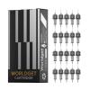 WORLDGET MIX6 Tattoo Cartridge Needles Mixed Size 20PCS, #10 / #12 3RL/RL/7RL/9RL/11RL, Finger Ledge, Leak-Proof, High-Precision for All Rotary Machines view 1