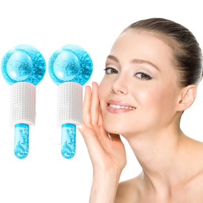 Elitzia Massager Blue Ice Globes for Face Massage Ice Roller for Face Ice Globes for Women Ice Globes Eyes Cryo Sticks Firming Reduce Wrinkle Puffiness Moisturizing Repairing Beauty Salon Use A Pair