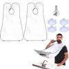 Beard Bib Beard Apron, 2PCS Men Beard Hair Catcher, Shaving & Trimming Non-Stick Beard Cape Grooming Cloth with Nose Hair Trimmer for Father's Day Men Him Boyfriend view 1