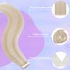 Tape in Hair Extensions Human Hair Utra Thin Invisible Seamless 20pcs 50g (Balayage Golden Blonde to Light Blonde, 18 inch) view 3