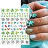 8Sheets St. Patrick's Day Nail Stickers for Nail Art 3D Shamrock Nail Art Stickers Self Adhesive Four Leaf Clover Nail Decals Irish Spring Nail Art Design Stickers for Women Girls DIY Nail Decoration view 3