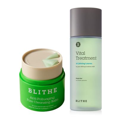 BLITHE Cleansing Balm & Vital Treatment 6 Leaves for Radiant, Healthy Skin