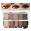 5 Colors Matte Eyeshadow Makeup Palette,Nude Dark Brown Taupe Black Natural Neutral Eye Shadow Palette,Long Lasting Waterproof Naturing-Looking Women Girls Eye Shadow view 1