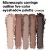 5 Colors Matte Eyeshadow Makeup Palette,Nude Dark Brown Taupe Black Natural Neutral Eye Shadow Palette,Long Lasting Waterproof Naturing-Looking Women Girls Eye Shadow view 2
