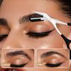 5 in 1 Eyebrow Trimming & Shaping Kit with Scissors, Razor, Spoolie & Cleaning Brush - Men/Women - Black view 2