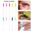 Exacoo 500pcs Eyebrow Brush Lash Spoolies for Eyelash Extensions Eyelash Brush Comb Disposable Mascara Wands Eye Lash Brush Eyebrow Spoolie view 4
