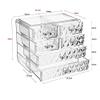 5sssallefaa Bathroom countertop Dressing Table Makeup Storage Makeup Cosmetic Storage Organizer 2 Large 4 Small Drawers Cosmetic Makeup and Jewelry Storage Case Display view 2