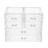 5sssallefaa Bathroom countertop Dressing Table Makeup Storage Makeup Cosmetic Storage Organizer 2 Large 4 Small Drawers Cosmetic Makeup and Jewelry Storage Case Display view 3