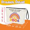21st Birthday Gifts for Her Funny 2004 Themed Makeup Bags for Teenage Girls Stuff, Girls, Friends, Daughter, Cosmetic Bag Travel Pouch 21-Year-Old Birthday Decorations view 2