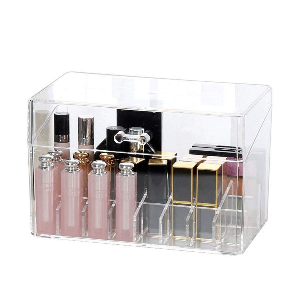 5sssallefaa Makeup Organizer - Acrylic case with Drawer, jewelery Storage Container, Jewelry Container, Space-Saving, Ideal for Lipsticks, Liners, Brushes