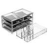 5sssallefaa Bathroom countertop Dressing Table Makeup Storage Makeup Organizer 4 Drawer Cosmetic Storage Ideas for Case Lipstick Liner Brush Holder view 3