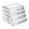 5sssallefaa Bathroom countertop Dressing Table Makeup Storage Makeup Organizer Diamond Pattern Jewelry and Cosmetic Boxes Including 4 Drawers Clear Acrylic view 1