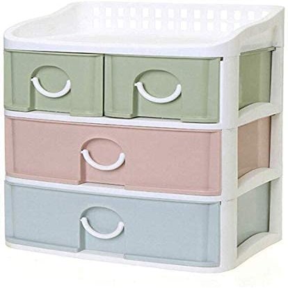 5sssallefaa Makeup Storage Box Great Capacity Cosmetic Organizer Multi-Layer Handles Drawer for Bathroom Bedroom Dressing Table Cosmetic Storage Box (Size : 2Layer) Fengong (Size : 3Layer) (3Layer)
