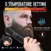 Beard Straightener for Men  5-Temp Heated Brush with Anti-Scald Tech  Grooming Kit with Sandalwood Comb, Balm, Oil & Scissors  Gifts for Fathers Day, Anniversary & Birthdays view 2