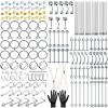 186PCS Body Septum Piercing Kit with 14G/16G/18G/20G Piercing Needles Piercing Jewelry and Tools for Ear Nose Belly Button Nipple Lip Cartilage Eyebrow Tongue Navel Piercing Kit for All Piercings view 1