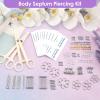 186PCS Body Septum Piercing Kit with 14G/16G/18G/20G Piercing Needles Piercing Jewelry and Tools for Ear Nose Belly Button Nipple Lip Cartilage Eyebrow Tongue Navel Piercing Kit for All Piercings view 3